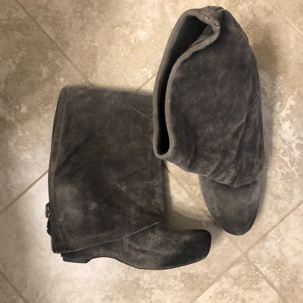 Vera Wang Distressed Platform Booties